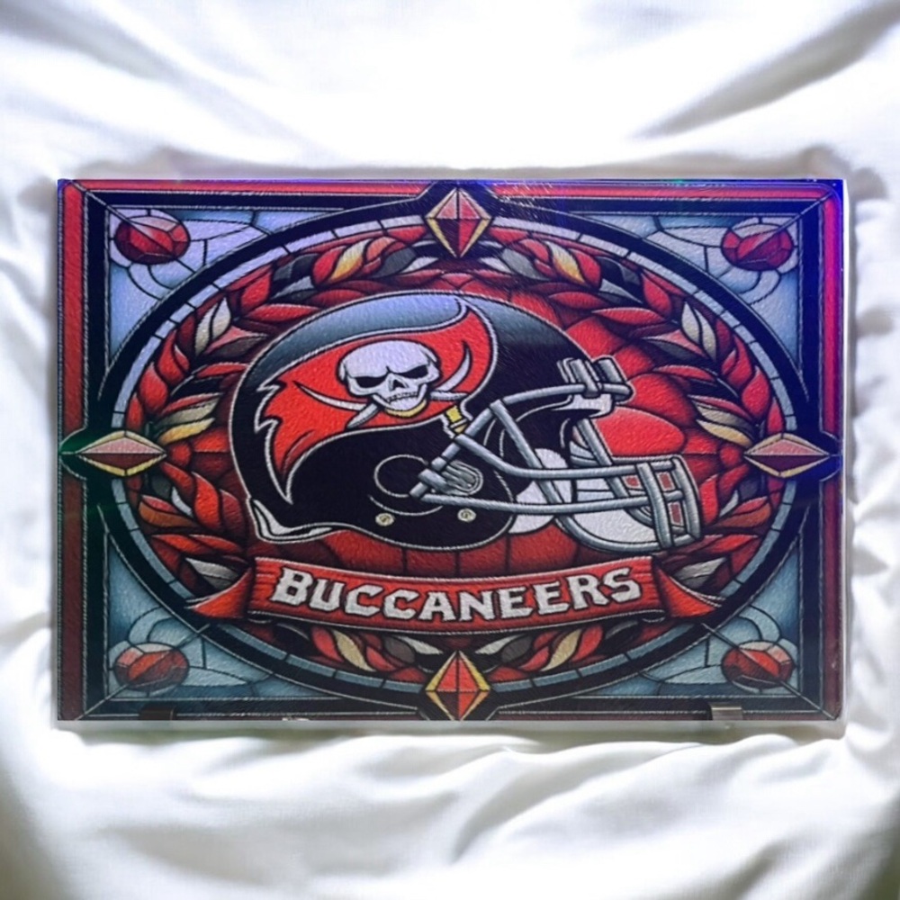 Tampa Bay Buccaneers Glass Cutting Board